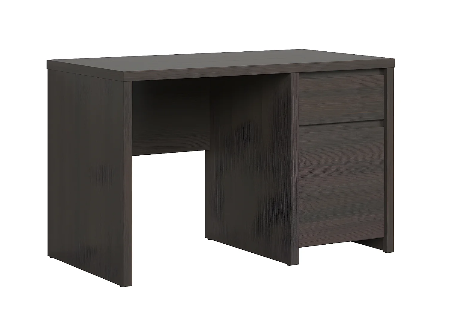 Bureau 1 porte 1 tiroir Soren Bois Wengé