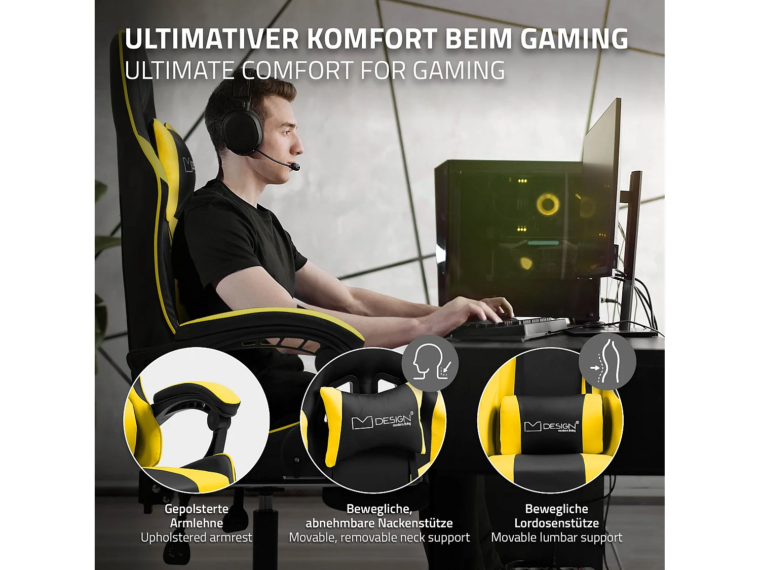 Massage Gaming Chair Chaise de bureau Racing Chaise de bureau Gaming Chair Régla