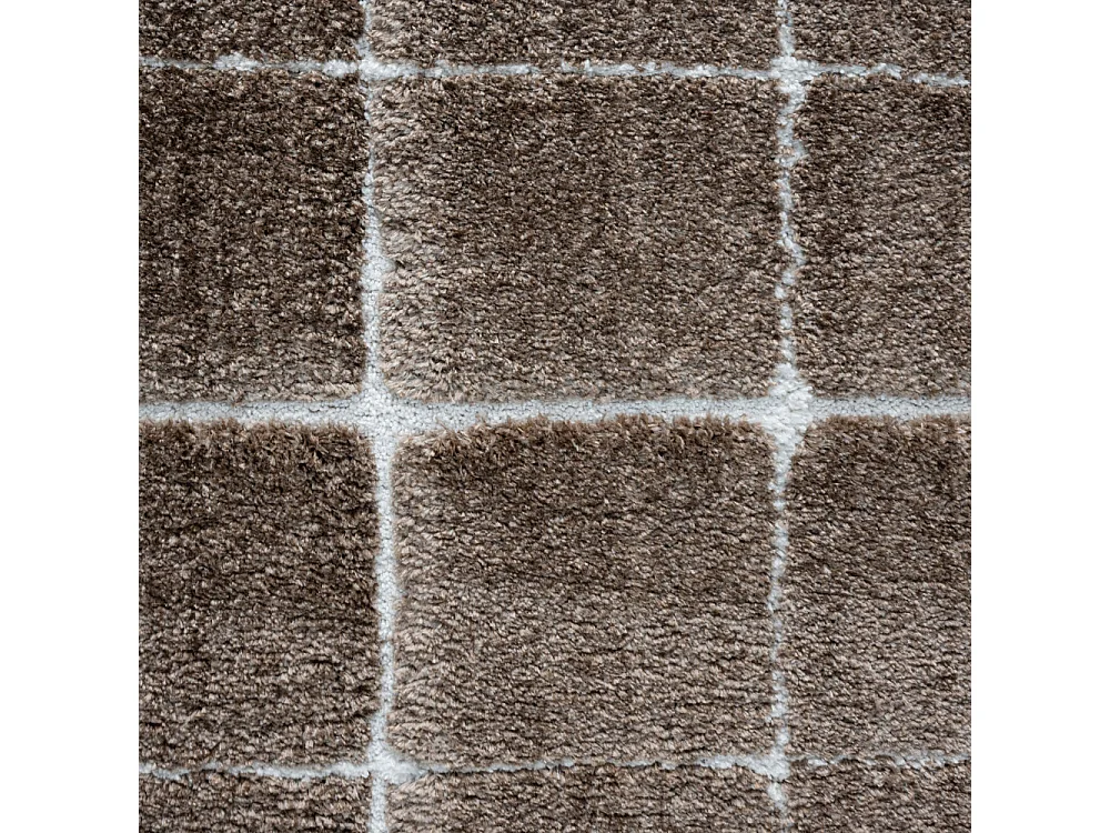 Byron VII - Tapis contemporain ovale -  Taupe - 160x230cm