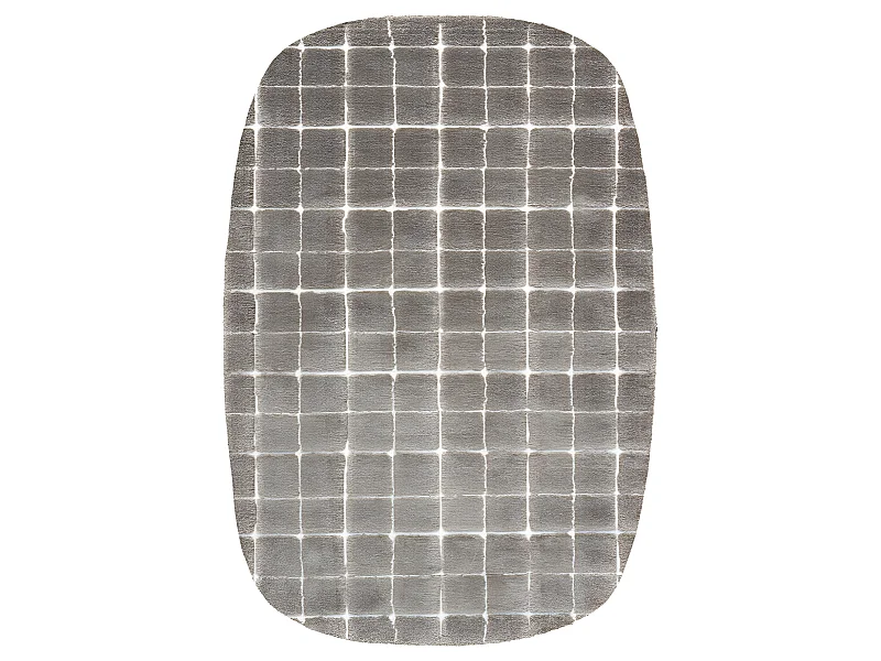 Byron VII - Tapis contemporain ovale -  Taupe - 200x290cm