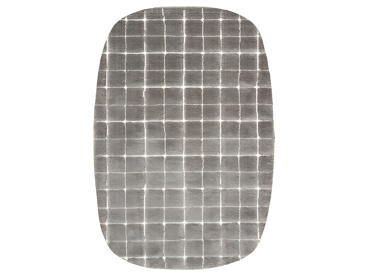 Byron VII - Tapis contemporain ovale -  Taupe - 200x290cm