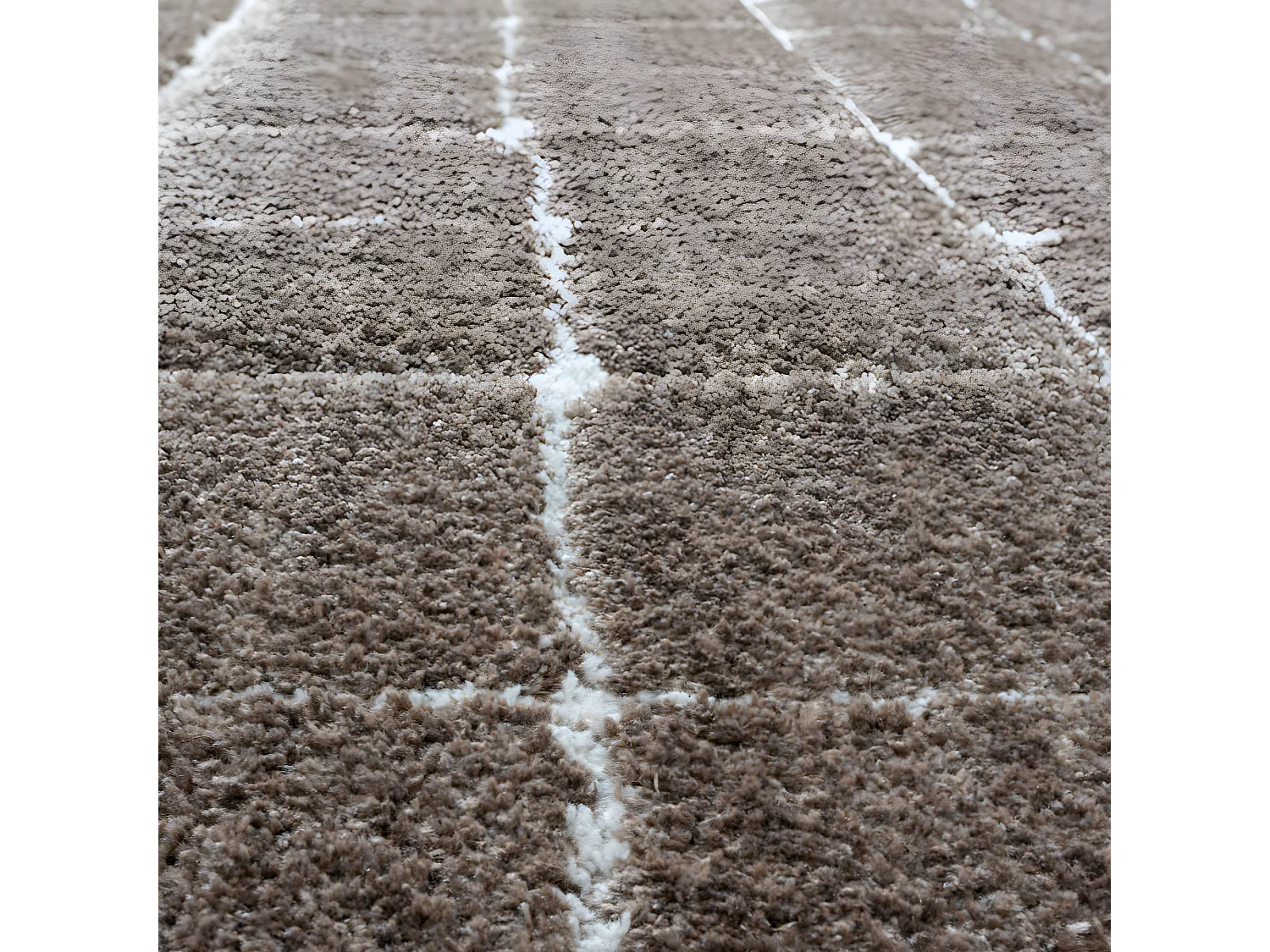 Byron VII - Tapis contemporain ovale -  Taupe - 200x290cm