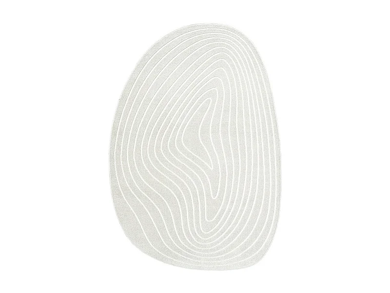 Elliott I - Tapis contemporain de forme organique -  Écru - 200x290cm