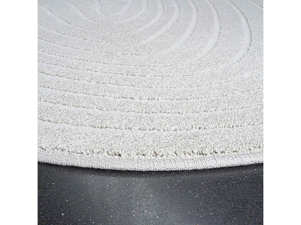 Elliott I - Tapis contemporain de forme organique -  Écru - 200x290cm