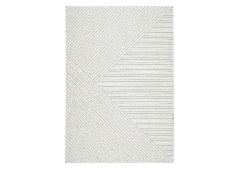 Dixie II - Tapis contemporain à motif géométrique -  Écru - 160x230cm