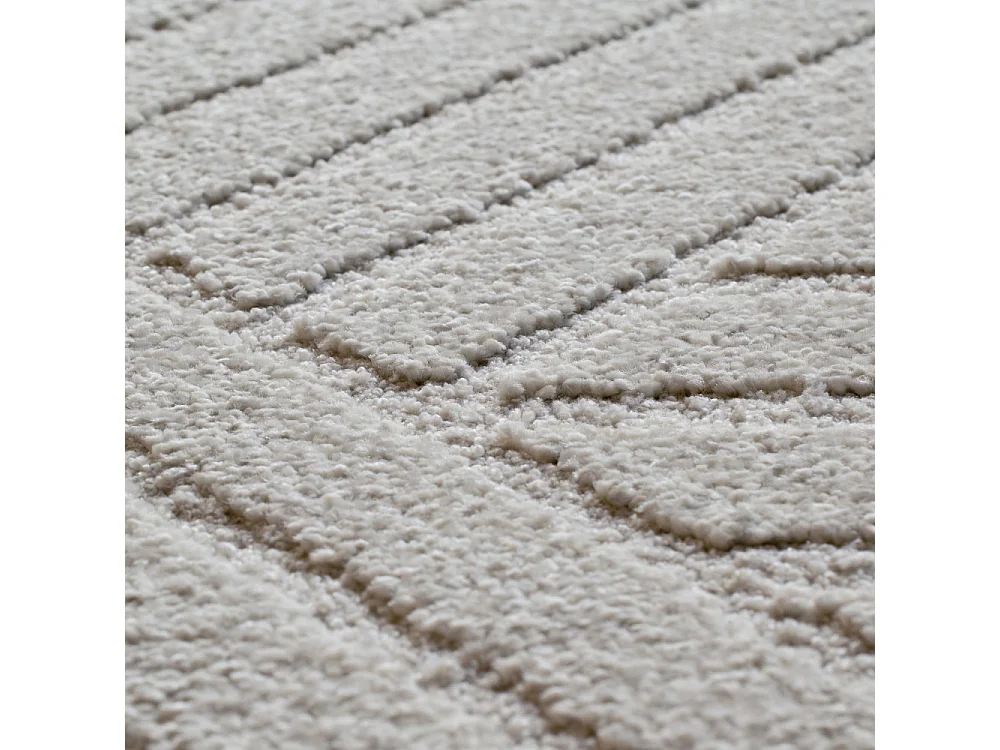 Dixie II - Tapis contemporain à motif géométrique -  Écru - 160x230cm