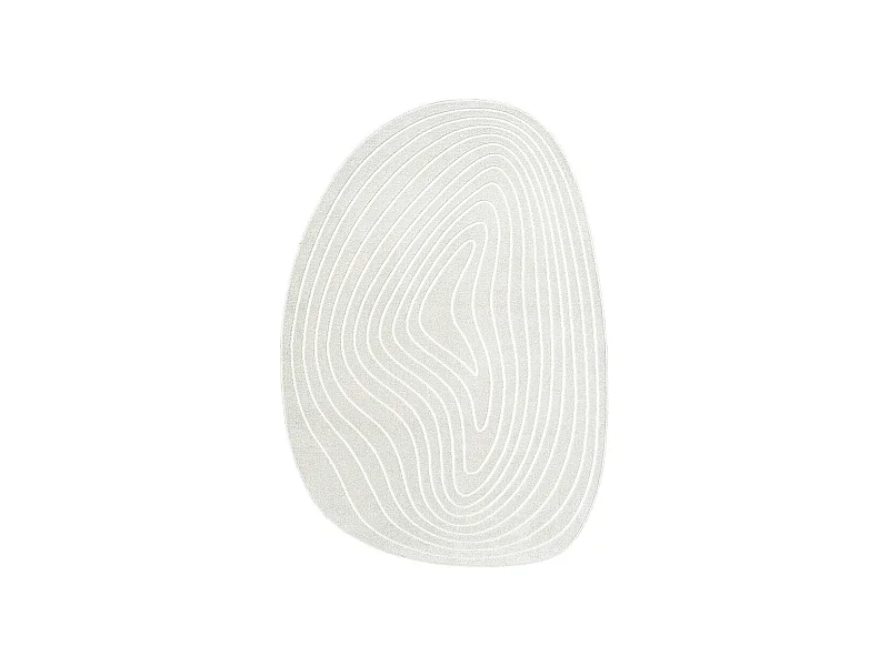 Elliott I - Tapis contemporain de forme organique -  Écru - 160x230cm