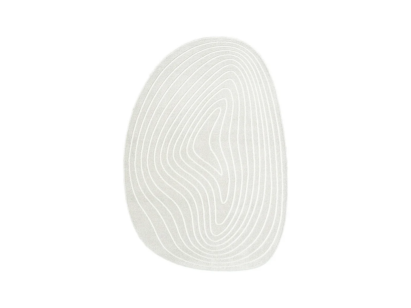 Elliott I - Tapis contemporain de forme organique -  Écru - 160x230cm