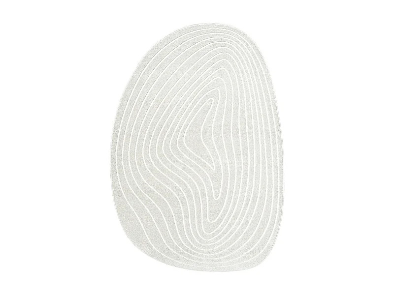 Elliott I - Tapis contemporain de forme organique -  Écru - 160x230cm