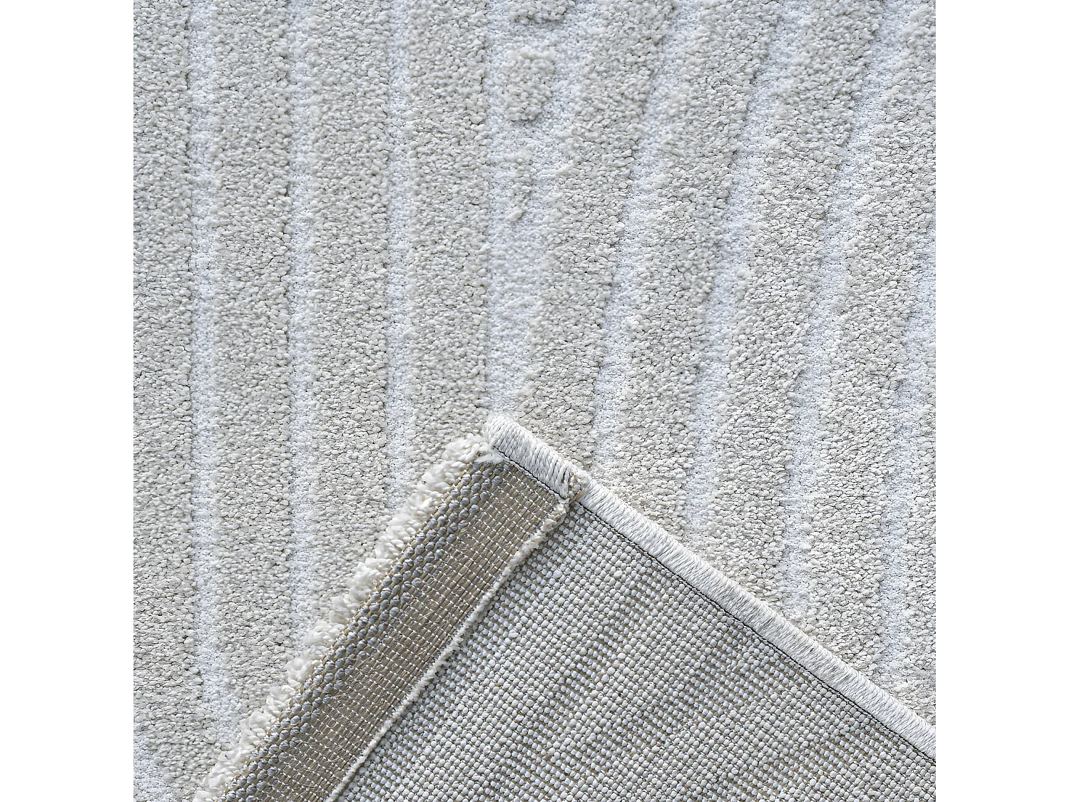 Hills - Tapis contemporain à motif géométrique -  Écru - 160x230cm