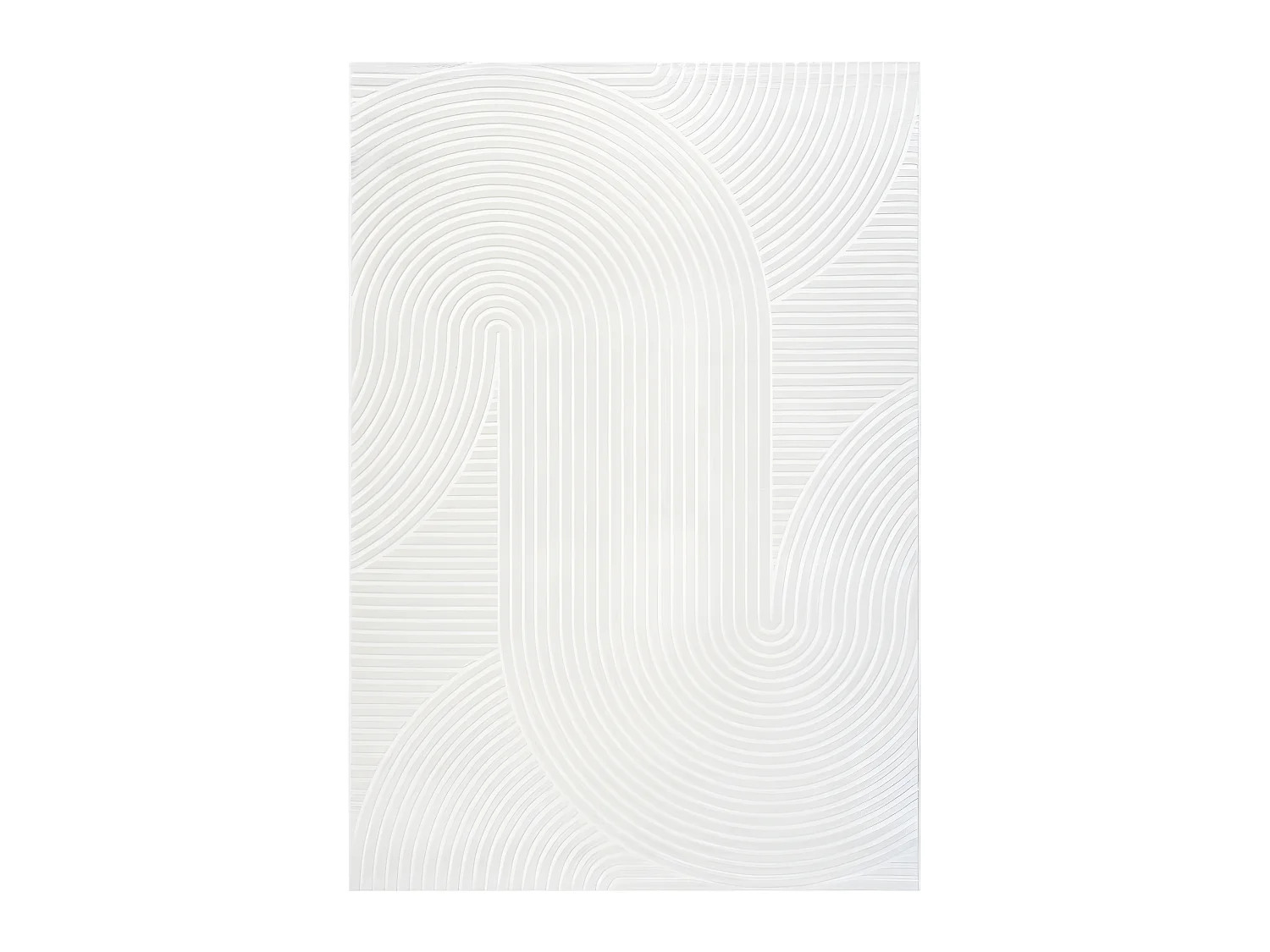 Hills - Tapis contemporain à motif géométrique -  Écru - 160x230cm