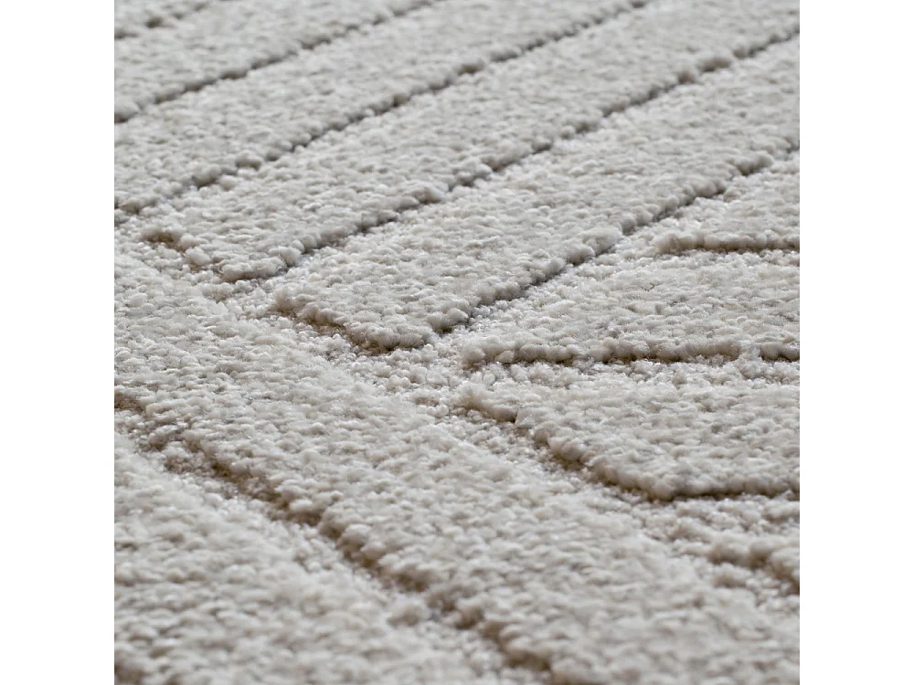 Dixie II - Tapis contemporain à motif géométrique -  Écru - 200x290cm