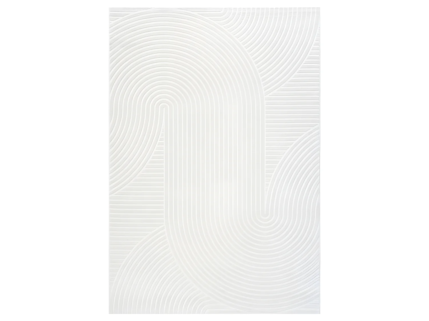 Hills - Tapis contemporain à motif géométrique -  Écru - 200x290cm