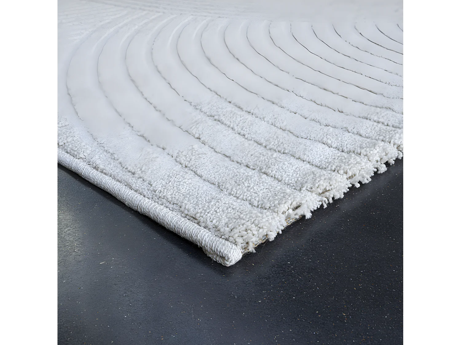 Hills - Tapis contemporain à motif géométrique -  Écru - 200x290cm