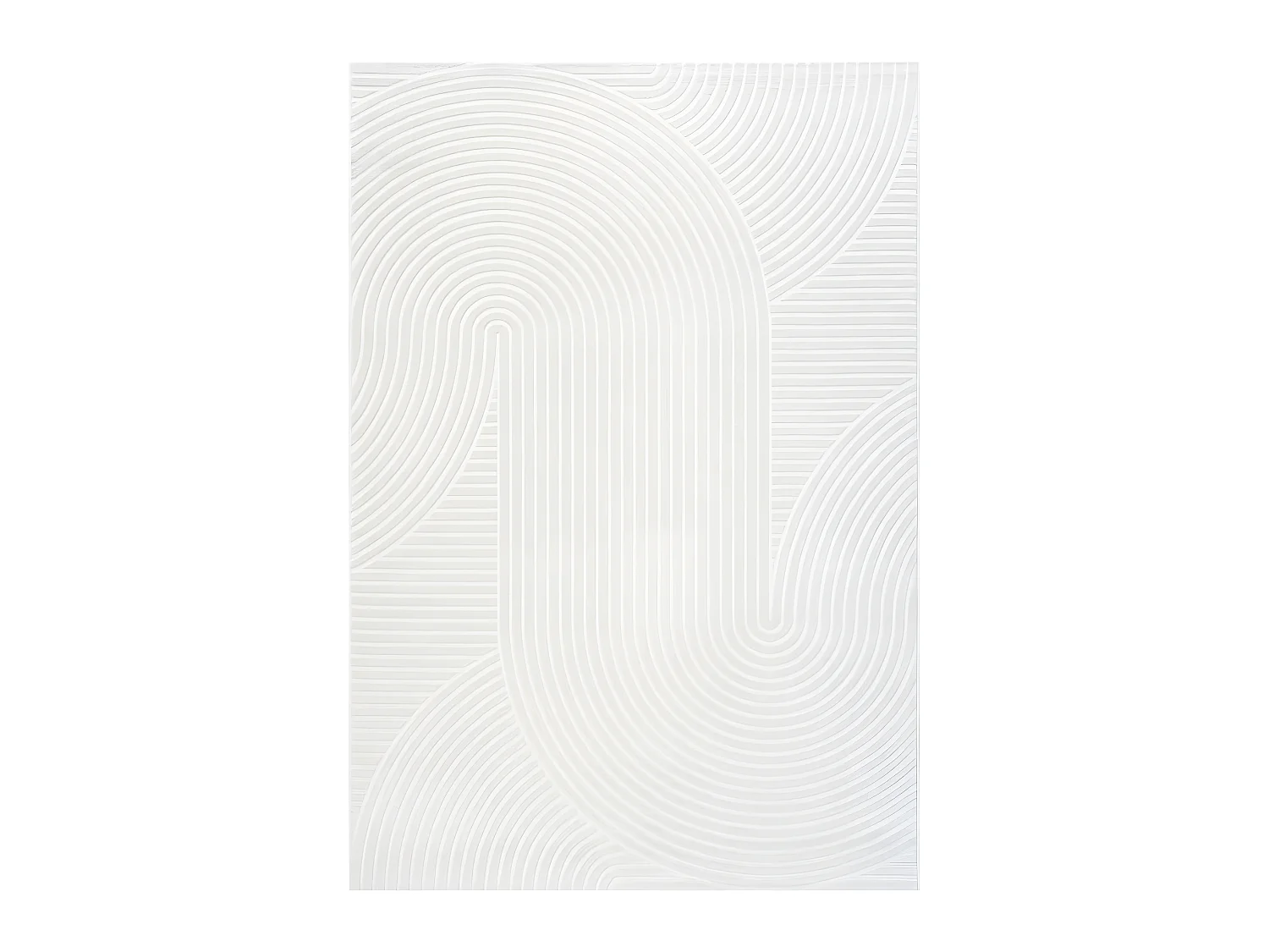 Hills - Tapis contemporain à motif géométrique -  Écru - 200x290cm