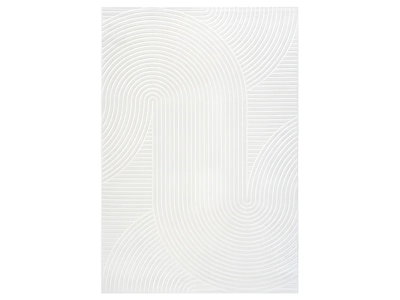 Hills - Tapis contemporain à motif géométrique -  Écru - 200x290cm