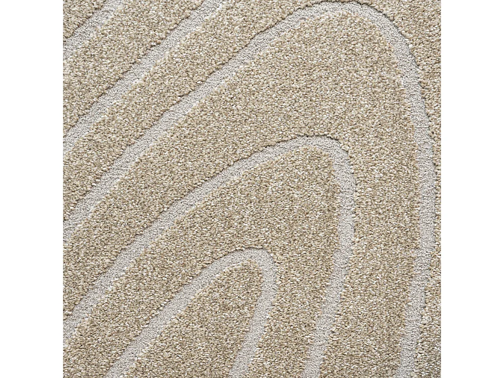 Elliott II - Tapis contemporain de forme organique -  Beige - 200x290cm