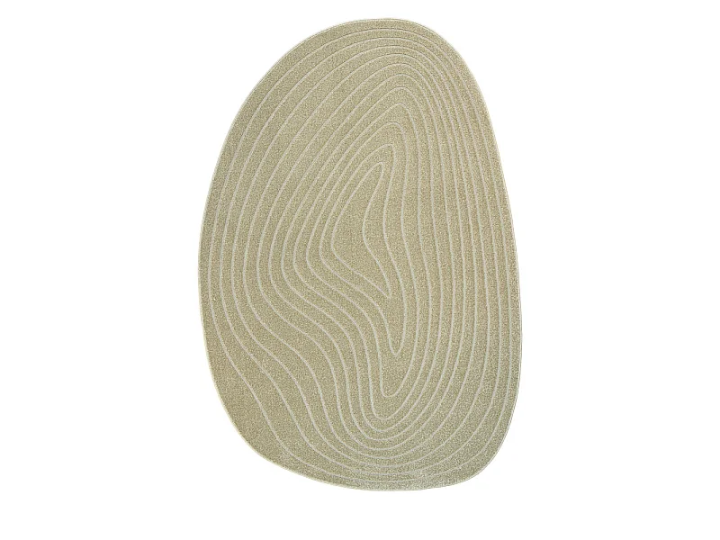 Elliott II - Tapis contemporain de forme organique -  Beige - 200x290cm