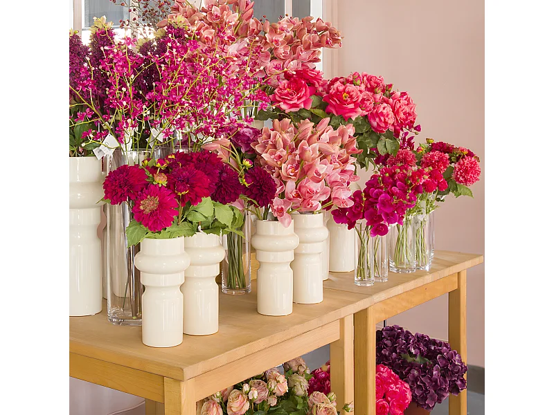 Tige d'Orchidée Cymbidium - Rose / 100 cm