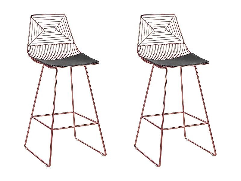 Set van 2 barstoelen BISBEE Metaal Roségoud