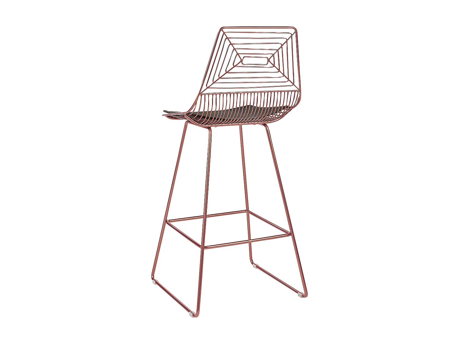 Lot de 2 chaises de bar BISBEE Métal Rose doré