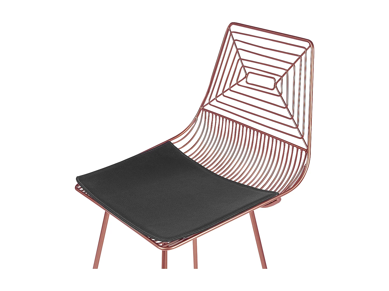 Lot de 2 chaises de bar BISBEE Métal Rose doré