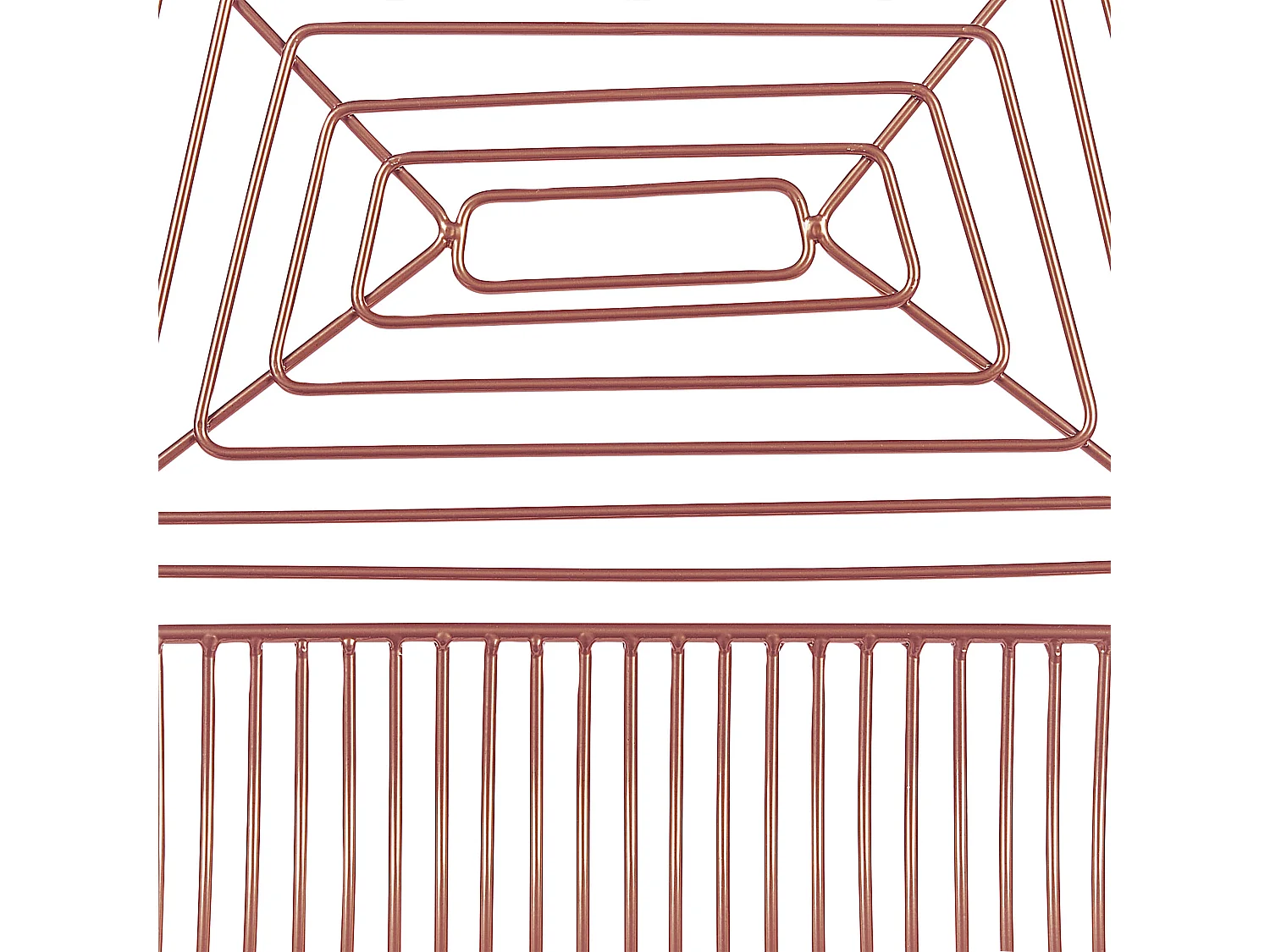 Lot de 2 chaises de bar BISBEE Métal Rose doré