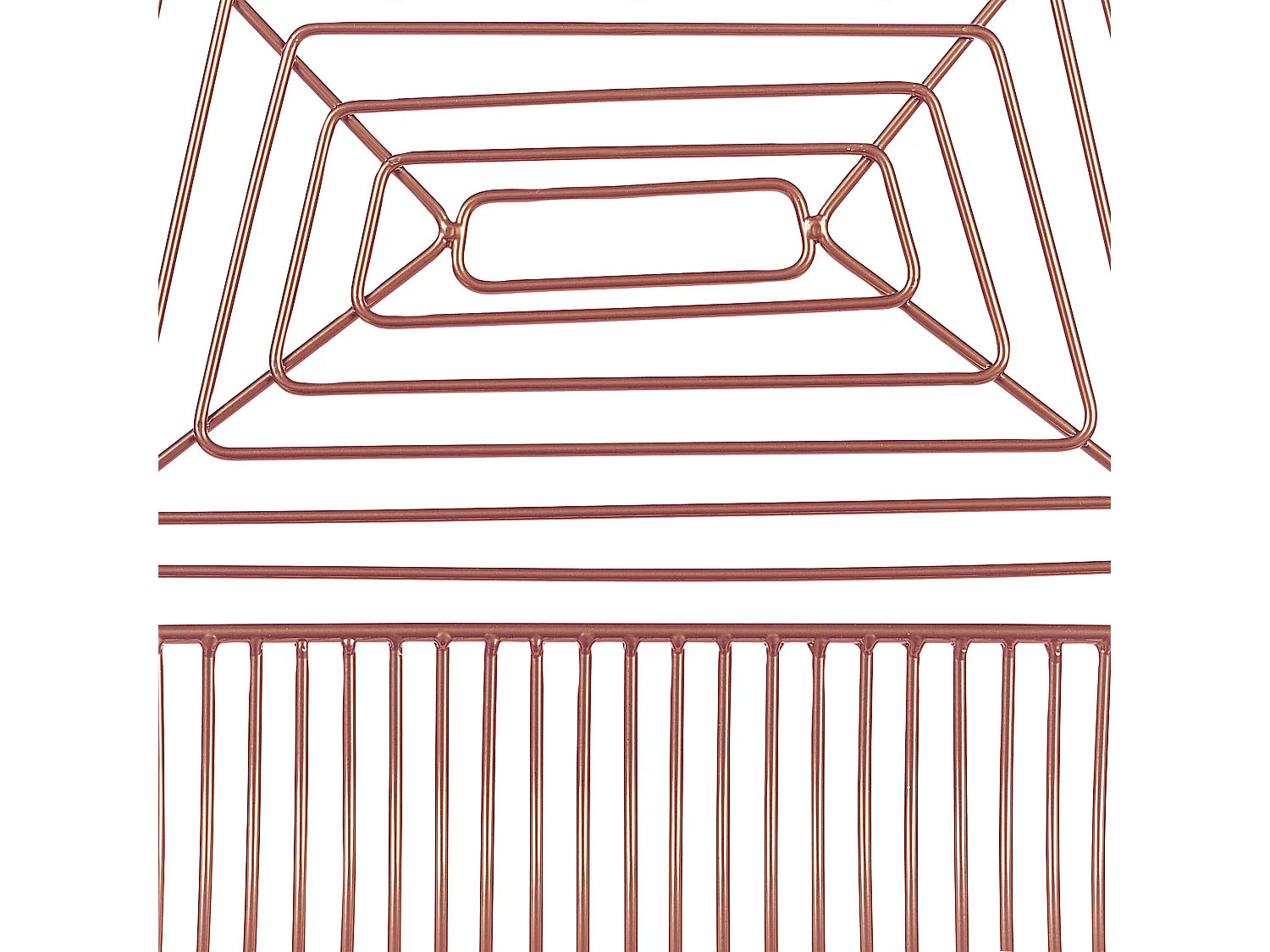 Conjunto de 2 sillas de bar BISBEE Metal Rosa dorado