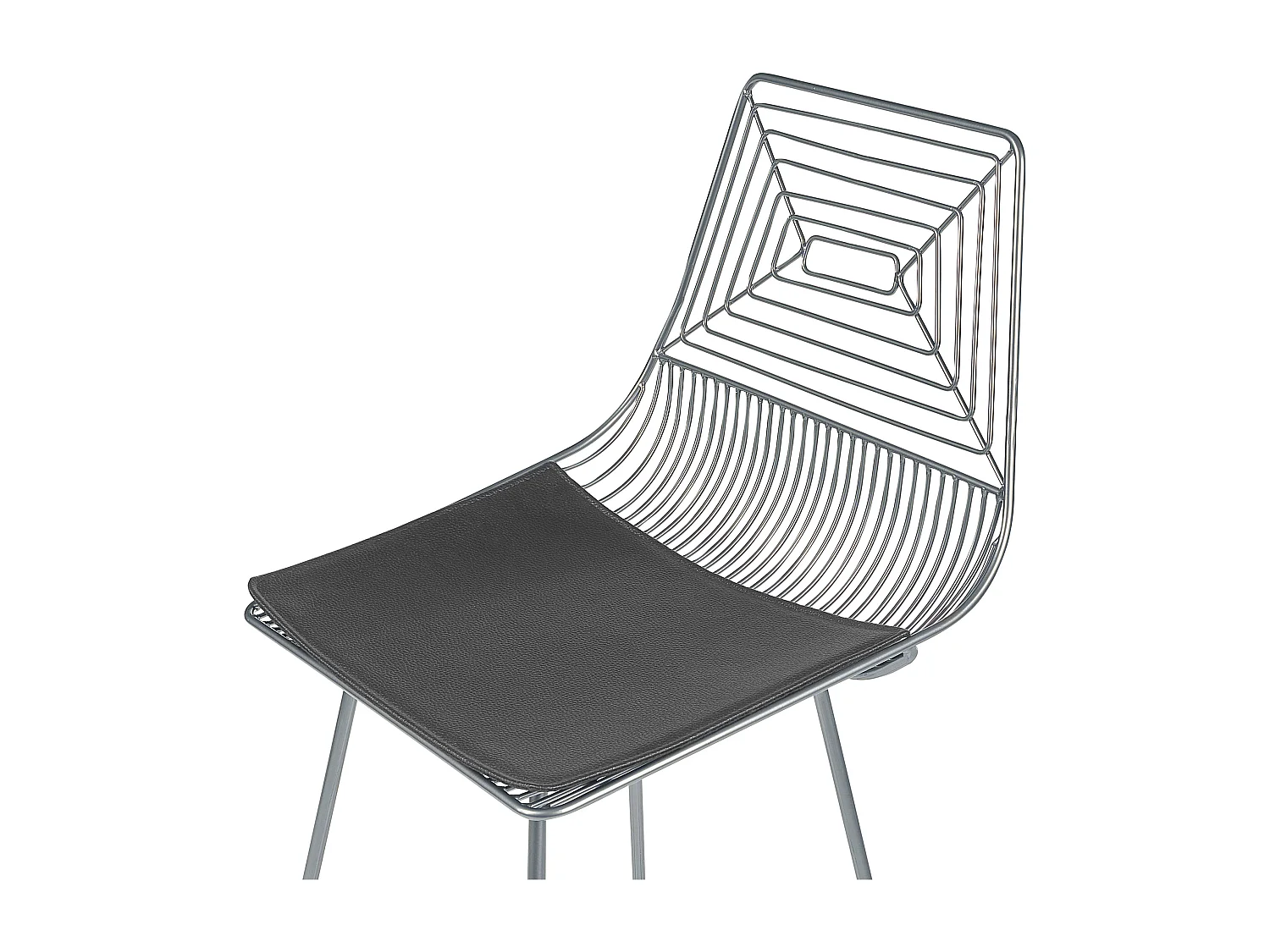 Lot de 2 chaises de bar BISBEE Métal Argenté