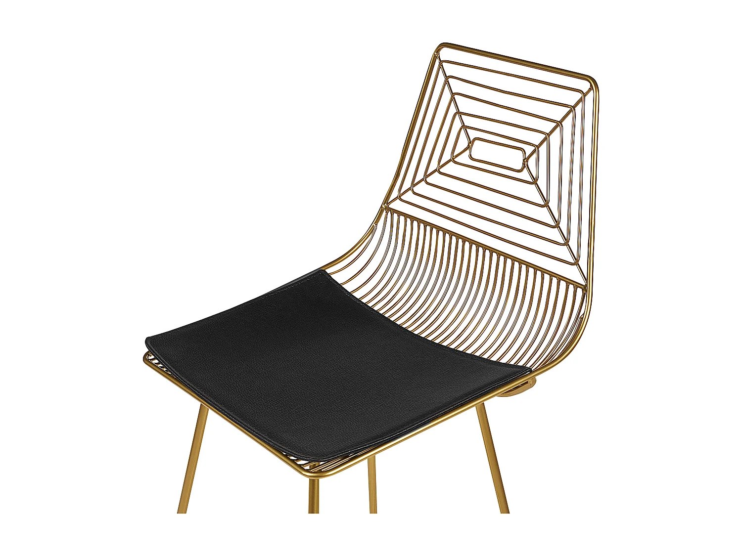 Lot de 2 chaises de bar BISBEE Métal Doré