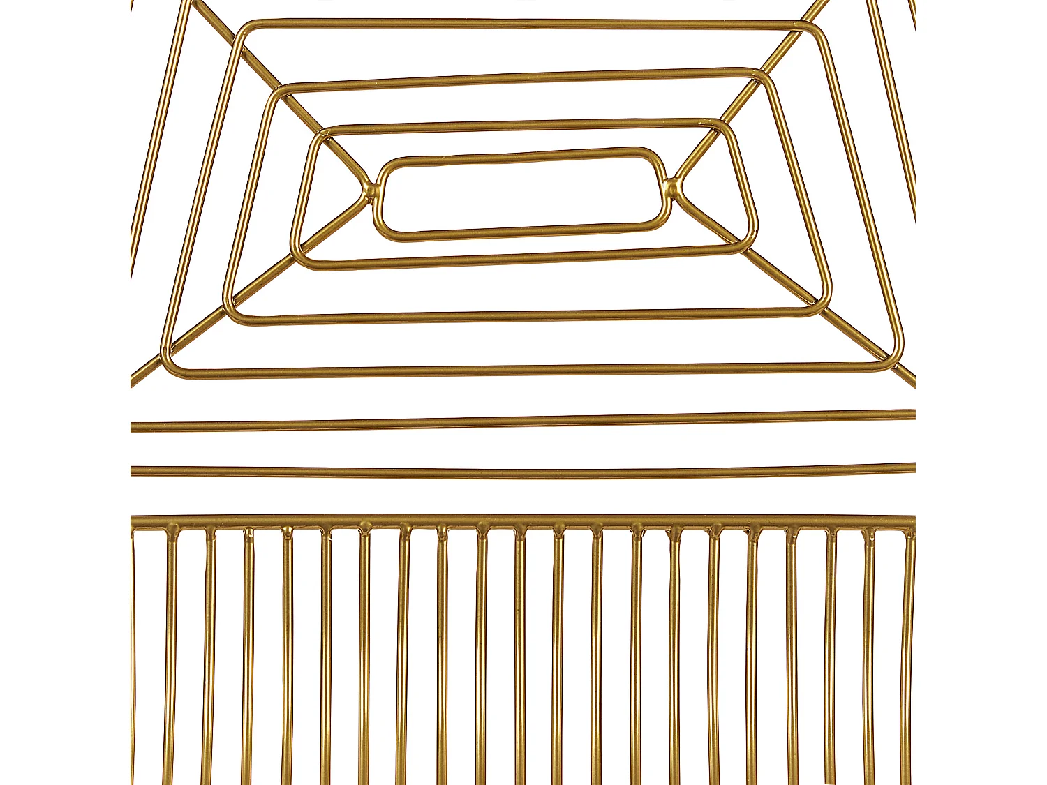 Lot de 2 chaises de bar BISBEE Métal Doré