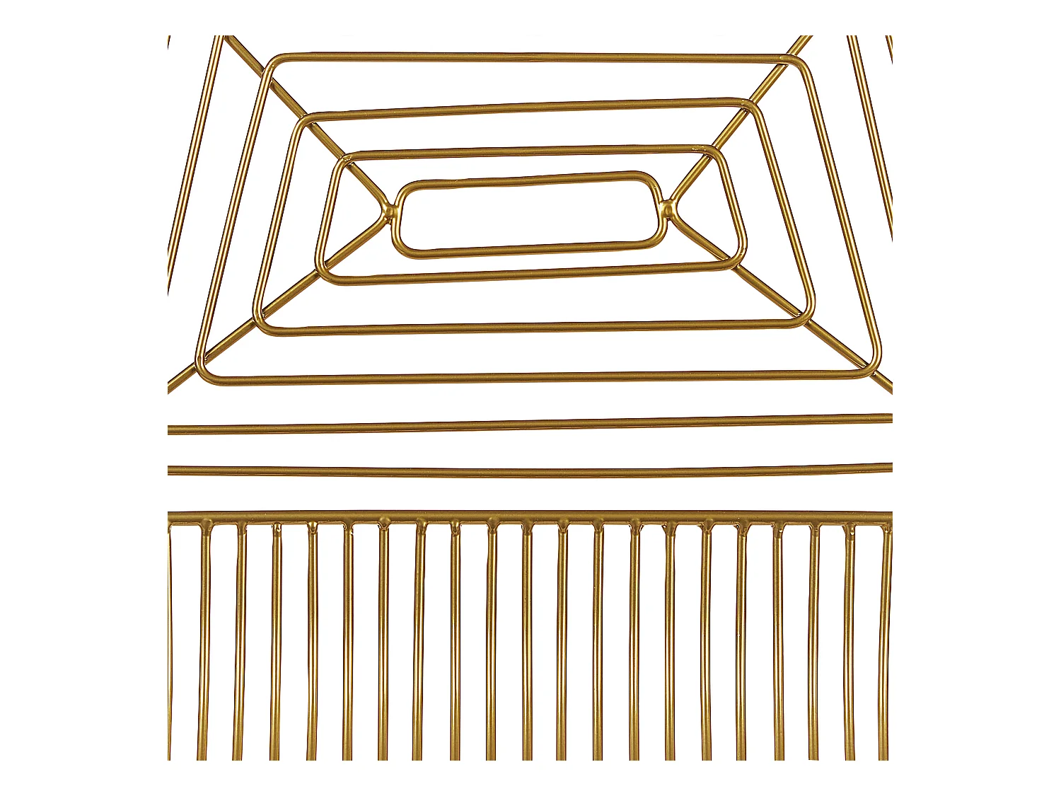 Lot de 2 chaises de bar BISBEE Métal Doré