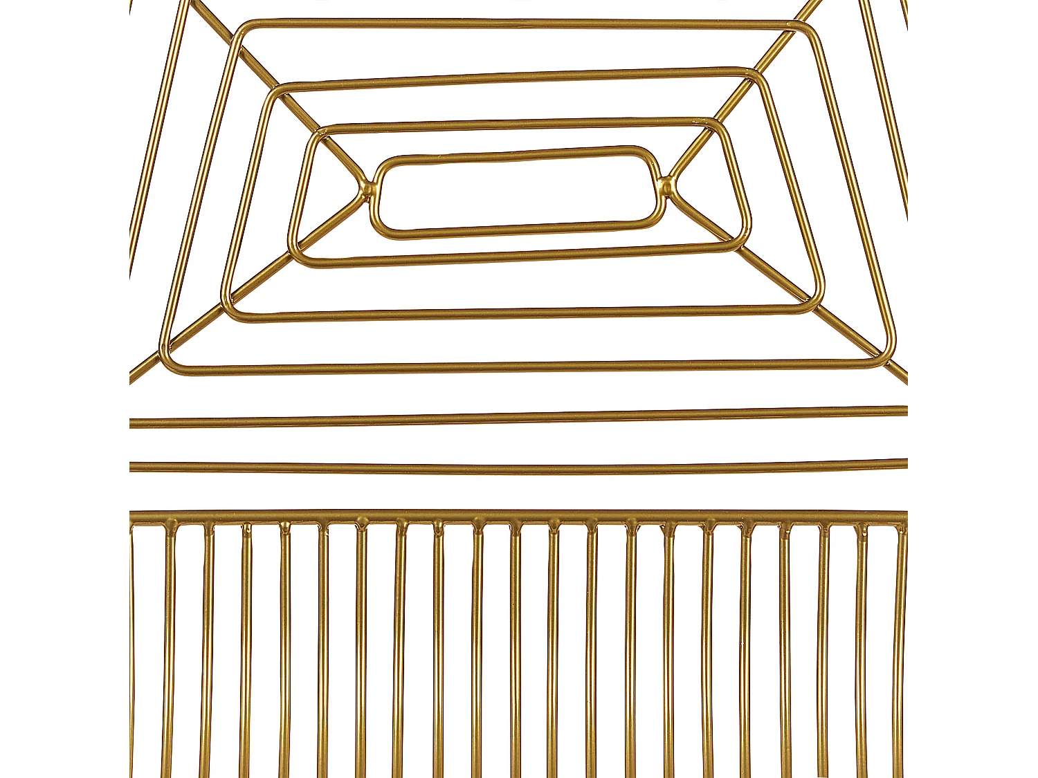 Set di 2 sedie alte BISBEE Metallo Oro