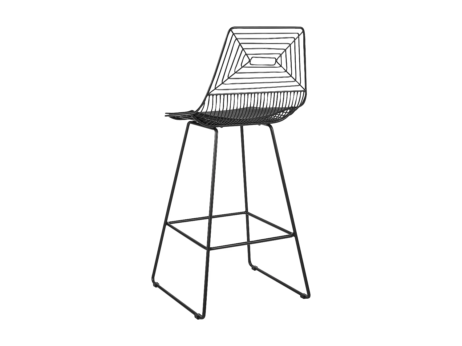 Lot de 2 chaises de bar BISBEE Métal Noir