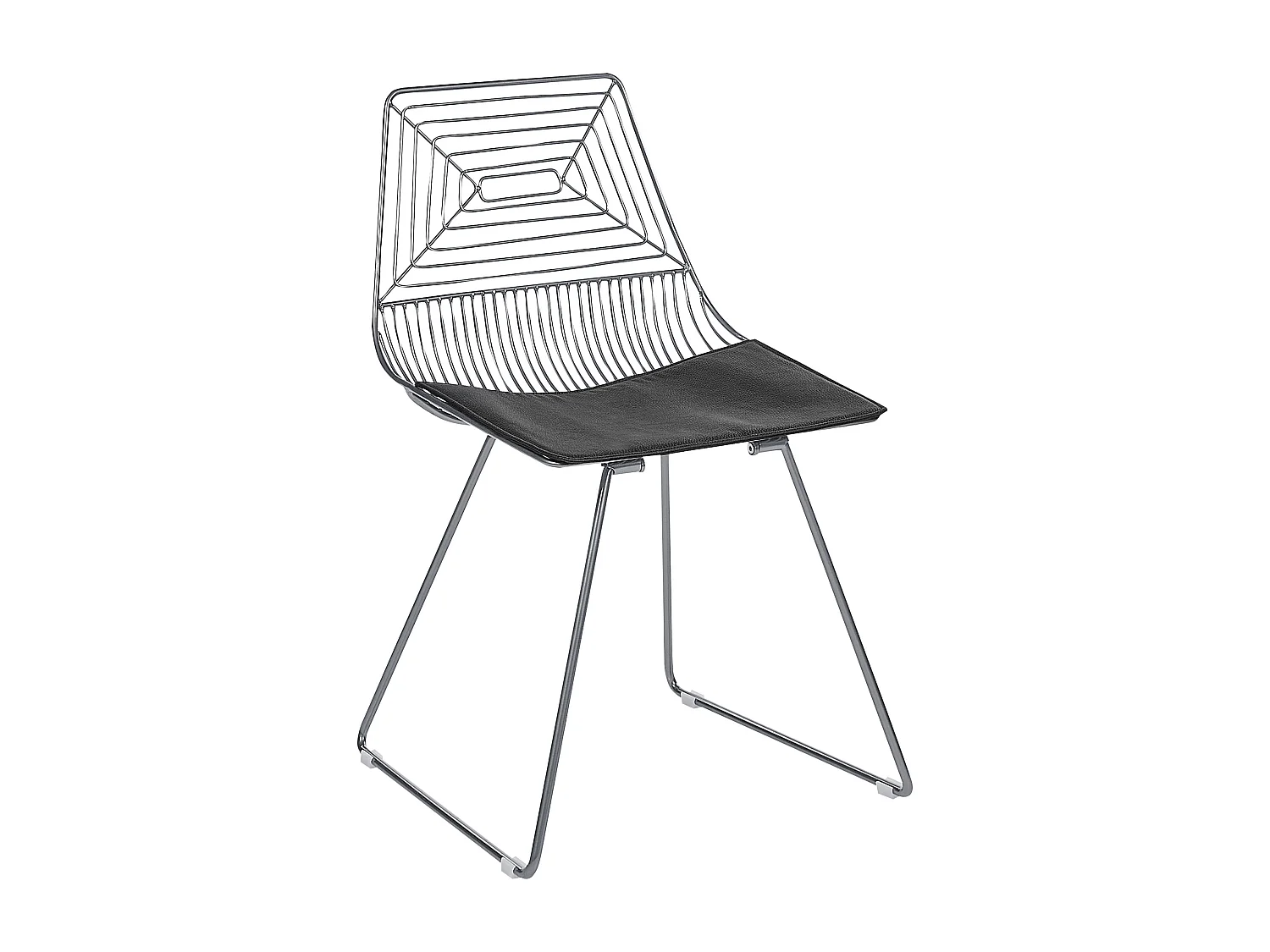 Lot de 2 chaises de salle à manger BEATTY Métal Argenté