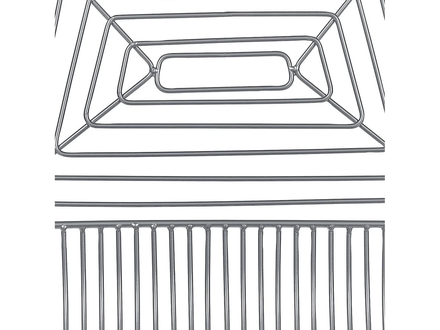 Lot de 2 chaises de salle à manger BEATTY Métal Argenté