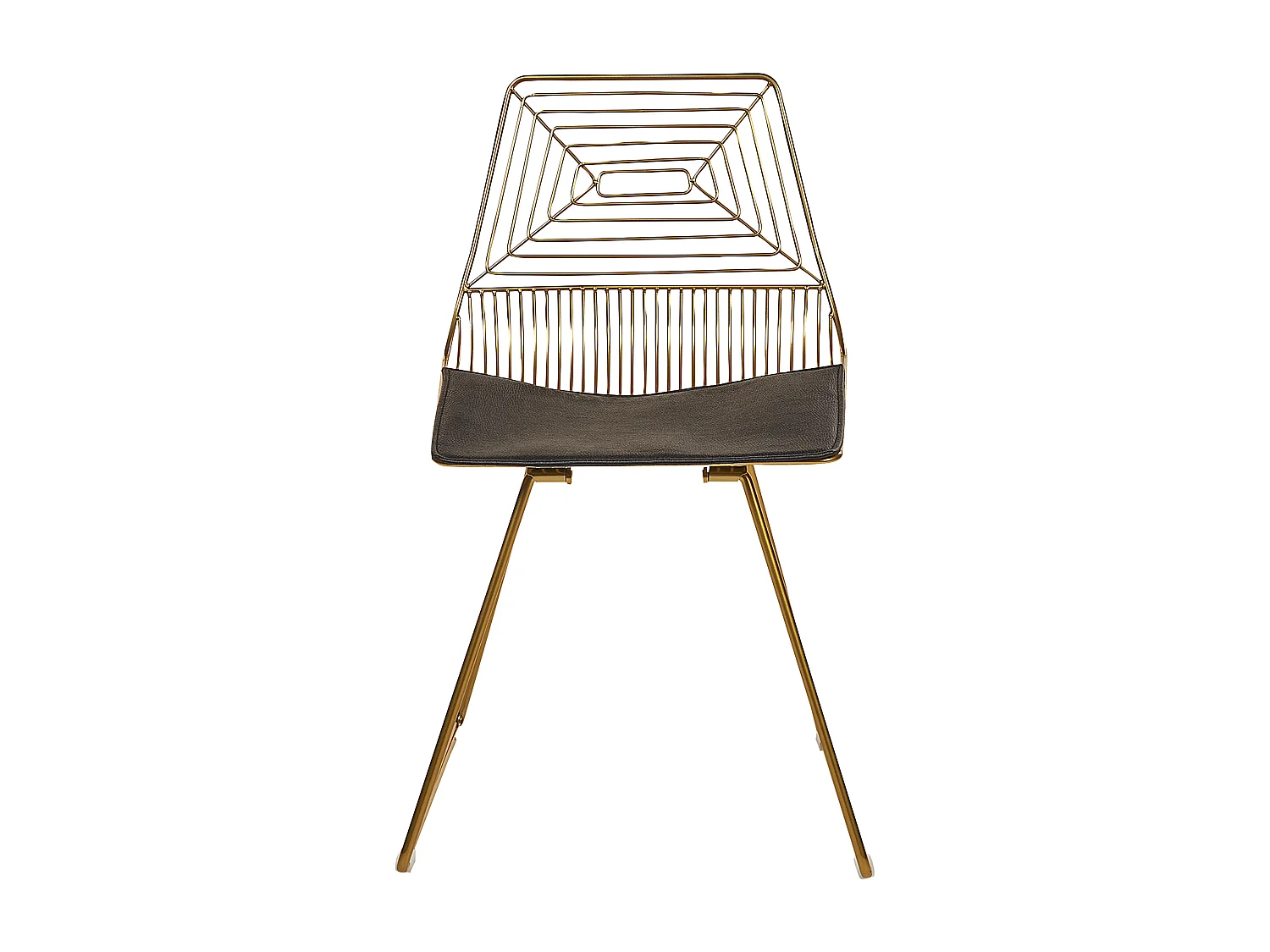 Lot de 2 chaises de salle à manger BEATTY Métal Doré