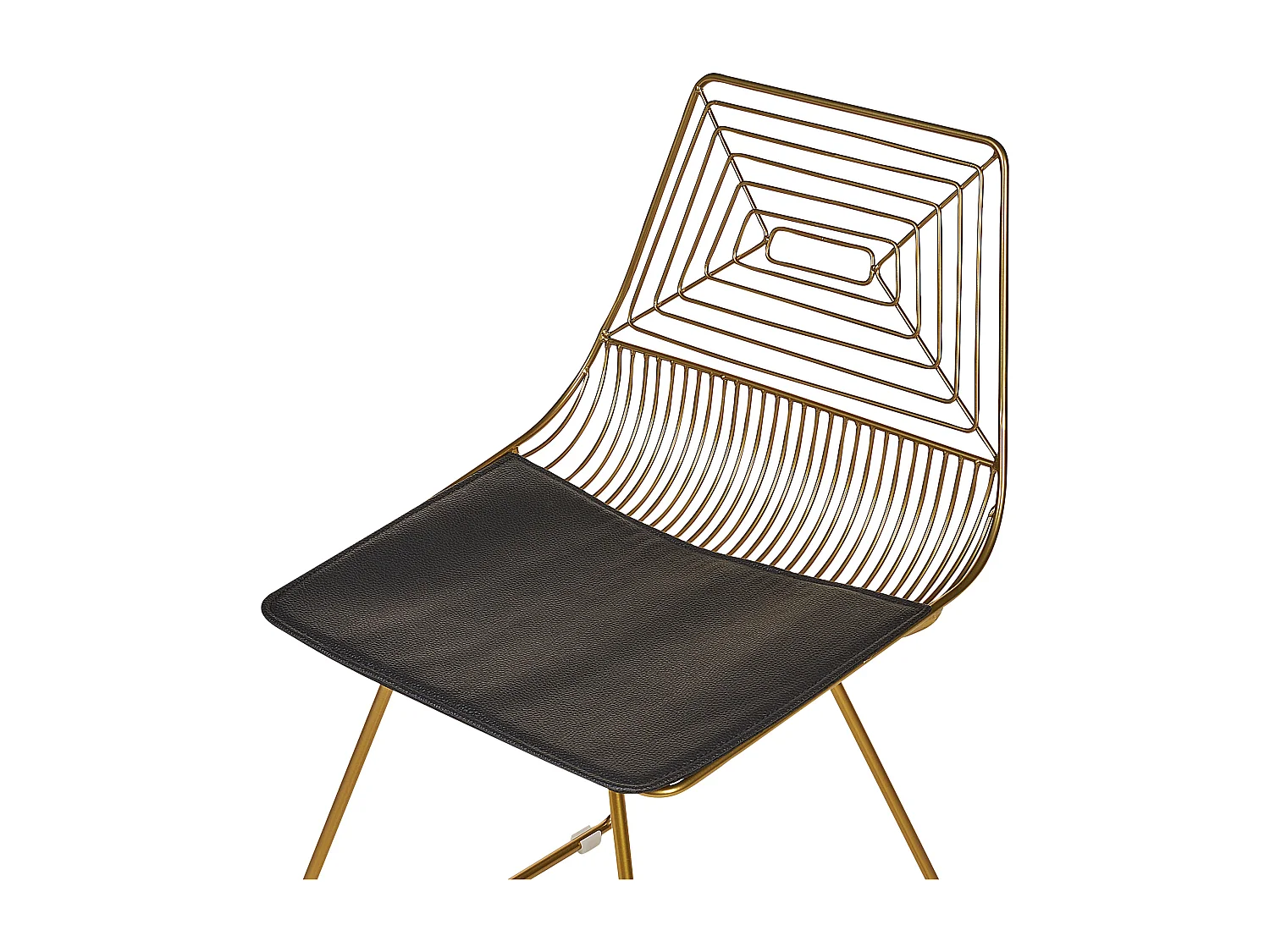 Lot de 2 chaises de salle à manger BEATTY Métal Doré