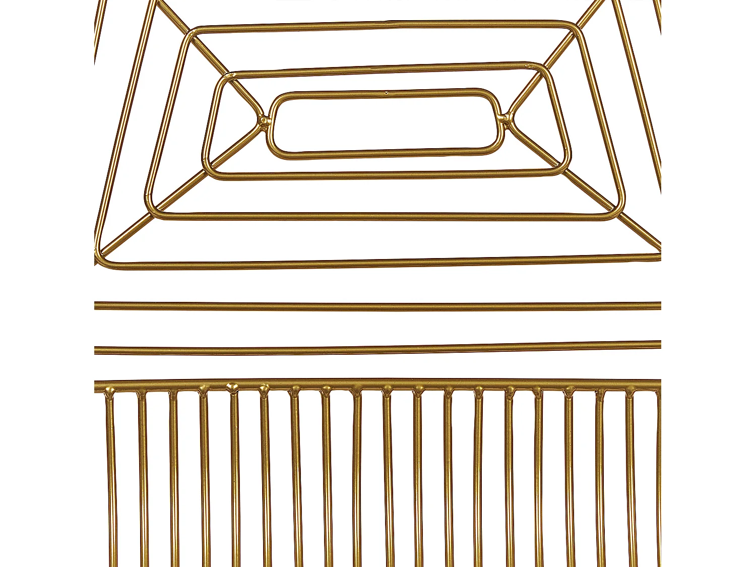 Lot de 2 chaises de salle à manger BEATTY Métal Doré