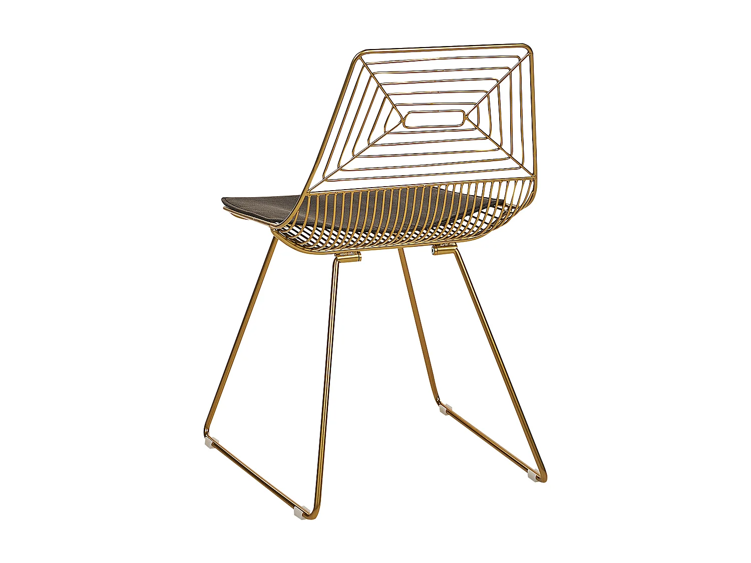 Lot de 2 chaises de salle à manger BEATTY Métal Doré