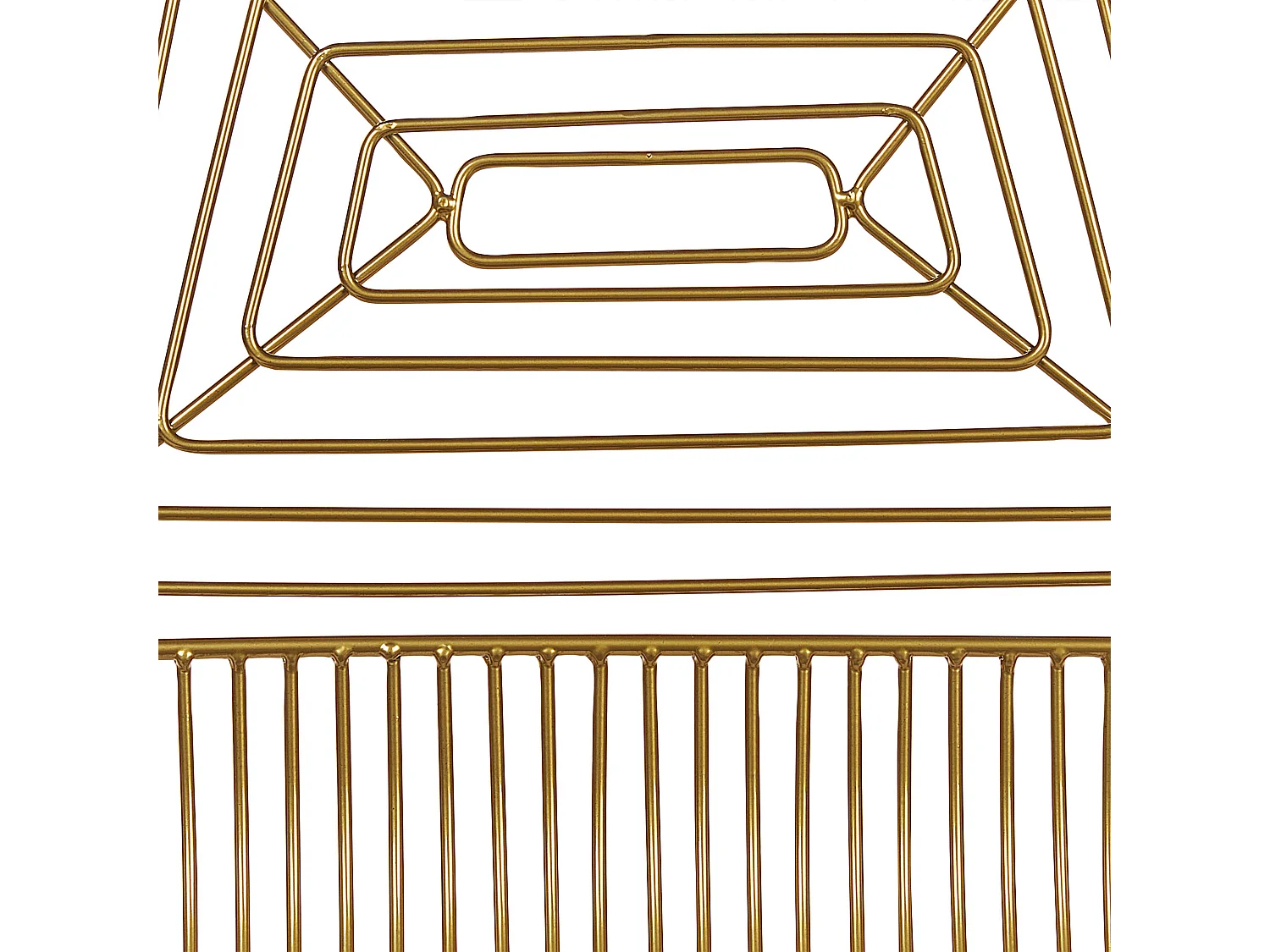 Set van 2 eetkamerstoelen BEATTY Metaal Goud