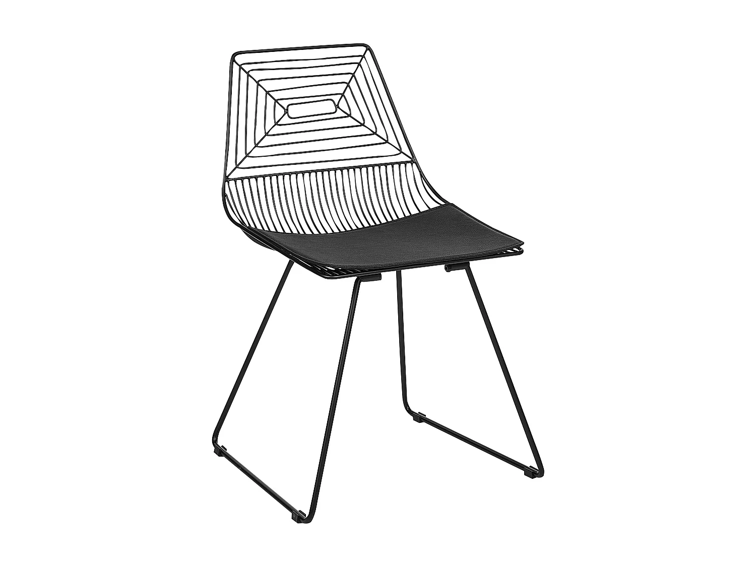 Lot de 2 chaises de salle à manger BEATTY Métal Noir