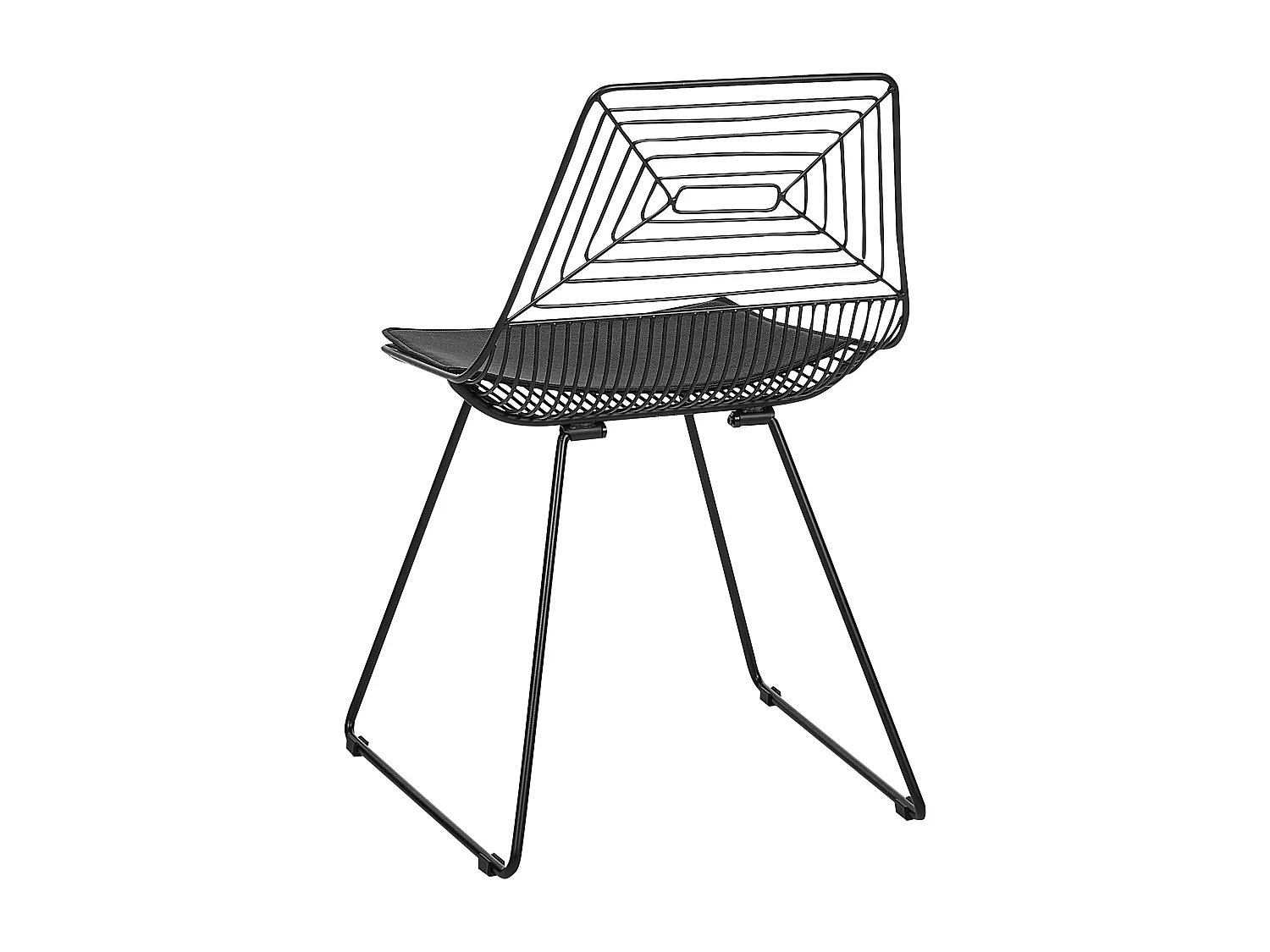 Lot de 2 chaises de salle à manger BEATTY Métal Noir