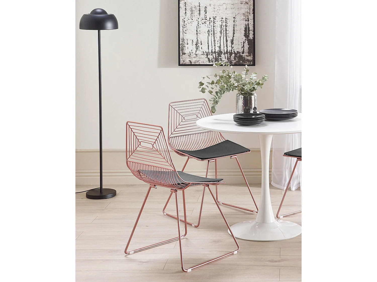 Set van 2 eetkamerstoelen BEATTY Metaal Roségoud