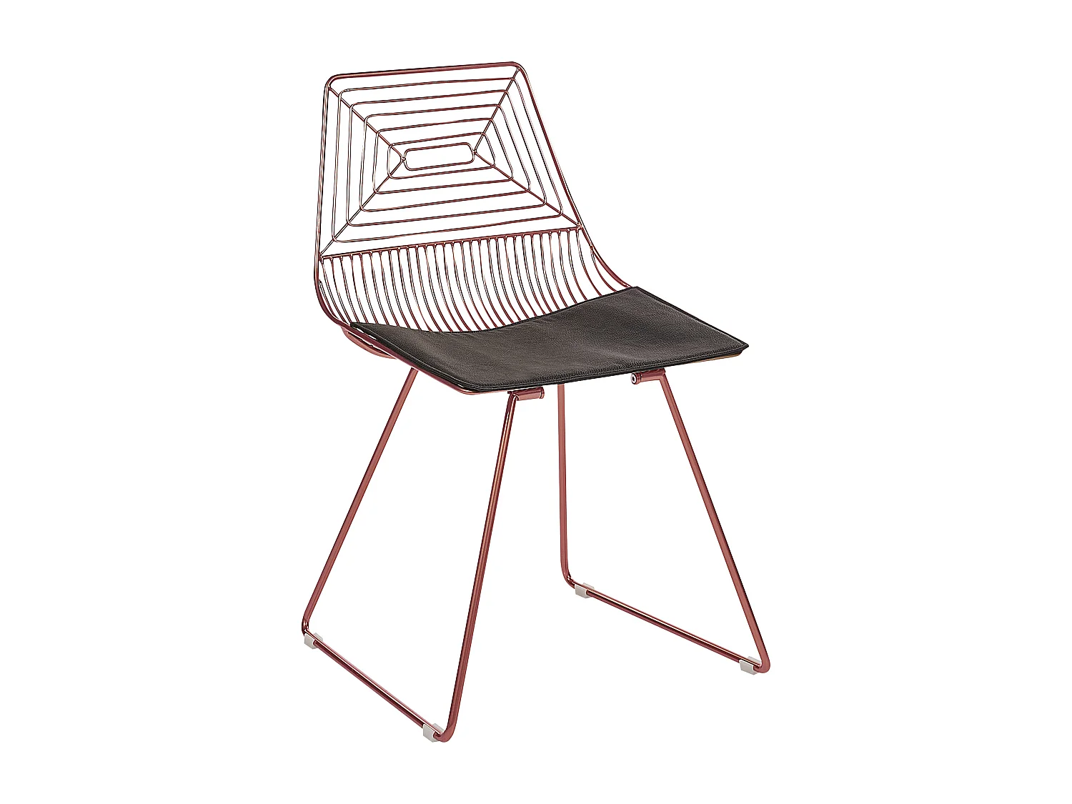 Lot de 2 chaises de salle à manger BEATTY Métal Rose doré