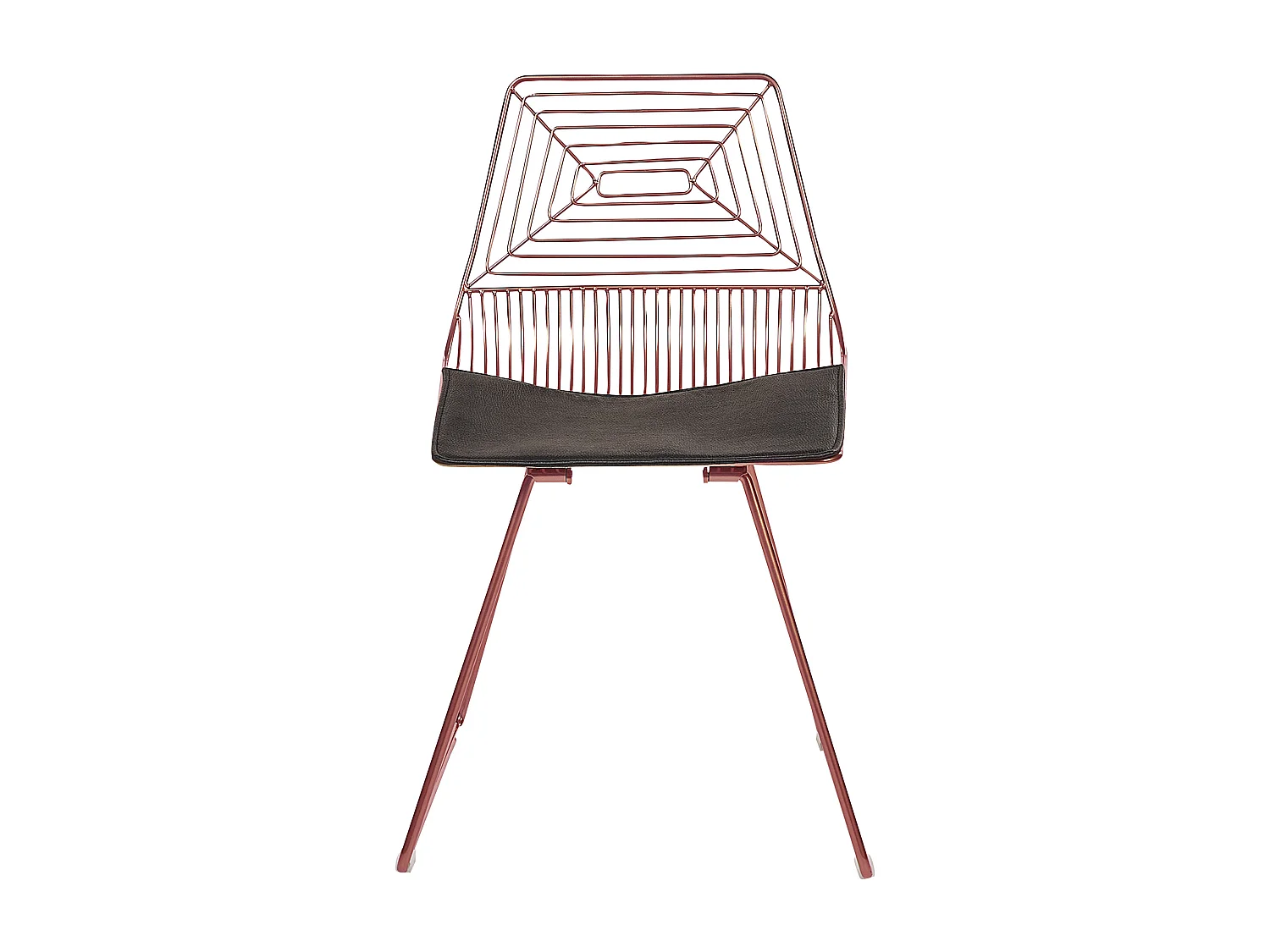 Lot de 2 chaises de salle à manger BEATTY Métal Rose doré