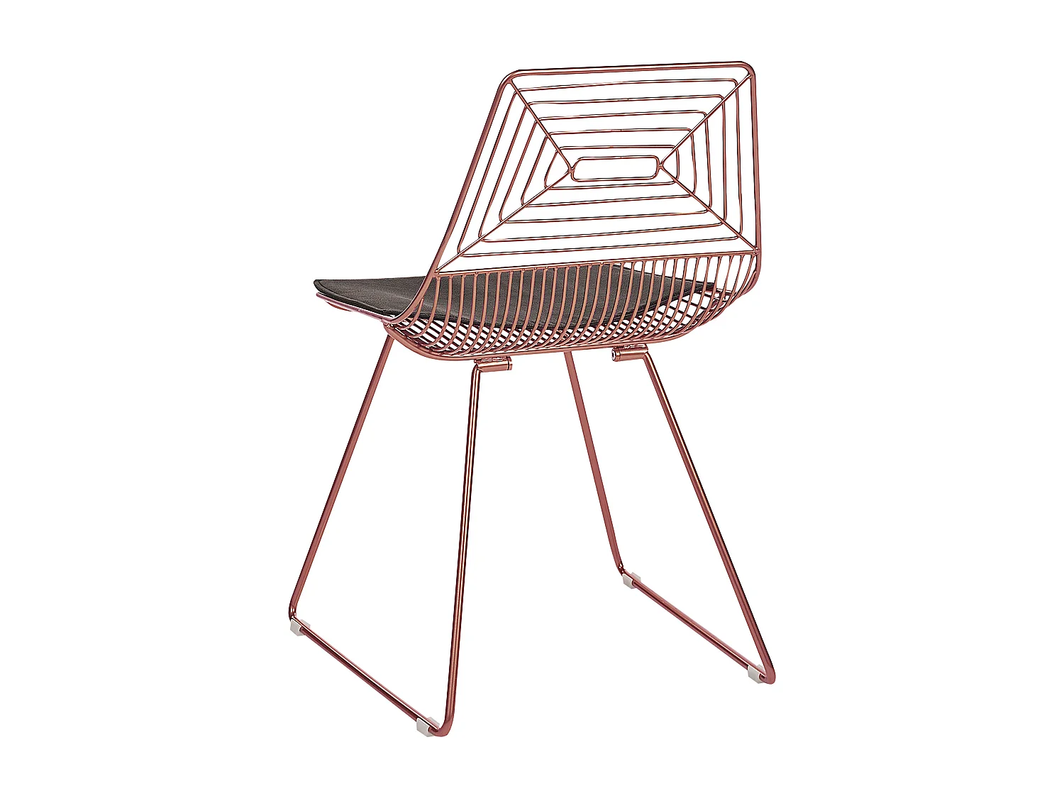 Lot de 2 chaises de salle à manger BEATTY Métal Rose doré