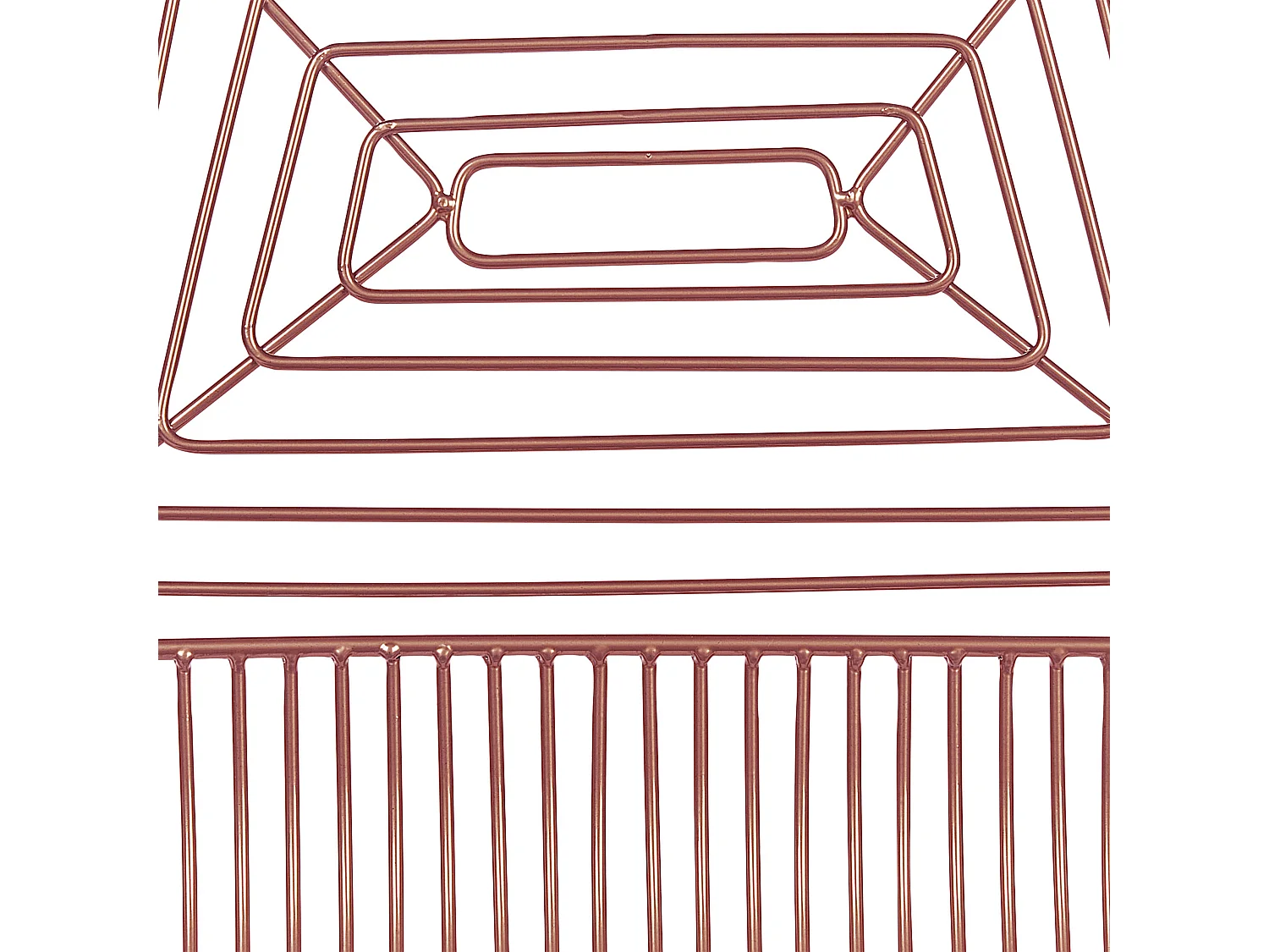 Lot de 2 chaises de salle à manger BEATTY Métal Rose doré