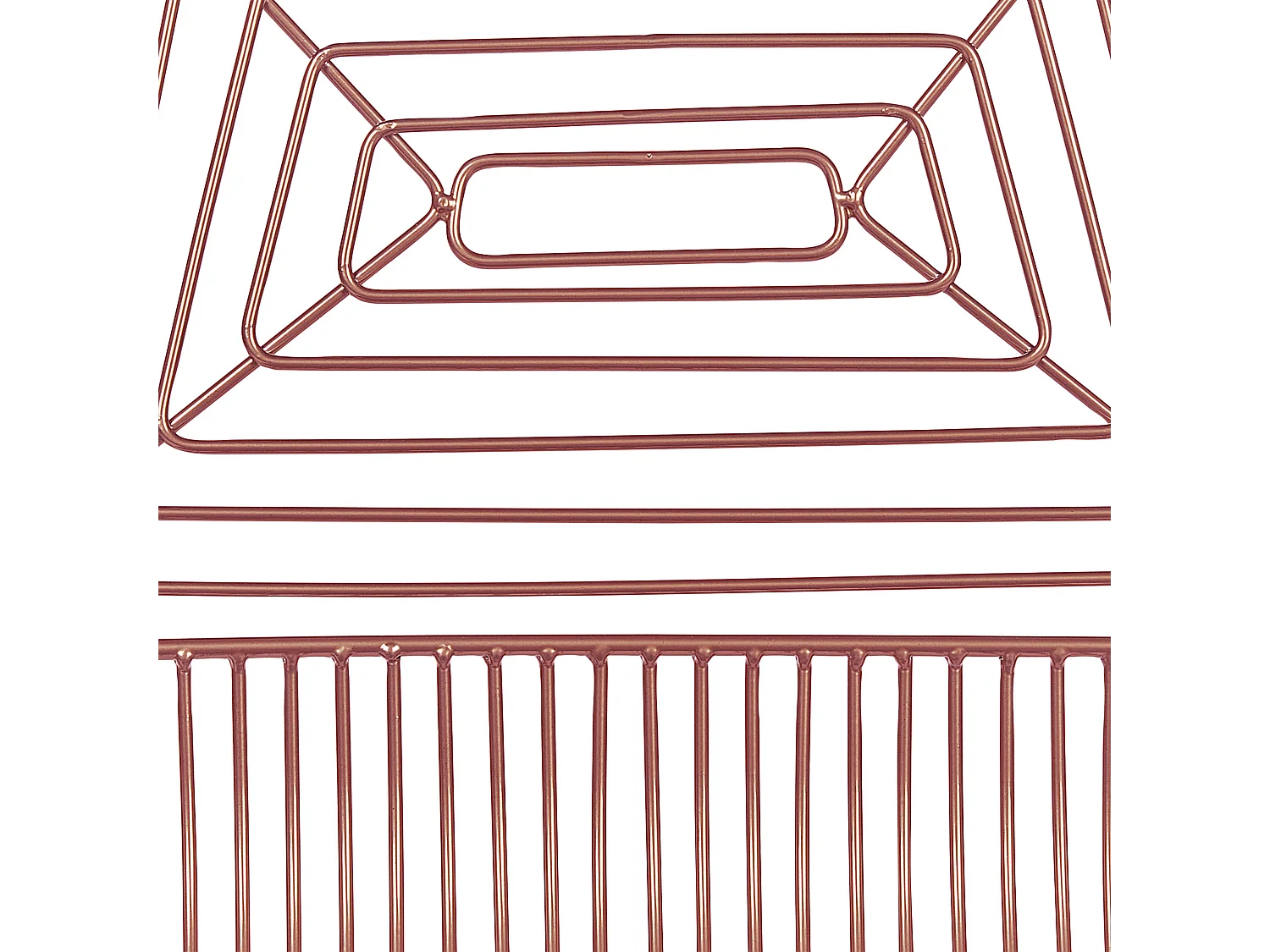 Conjunto de 2 cadeiras de jantar BEATTY Metal Rosa-dourado