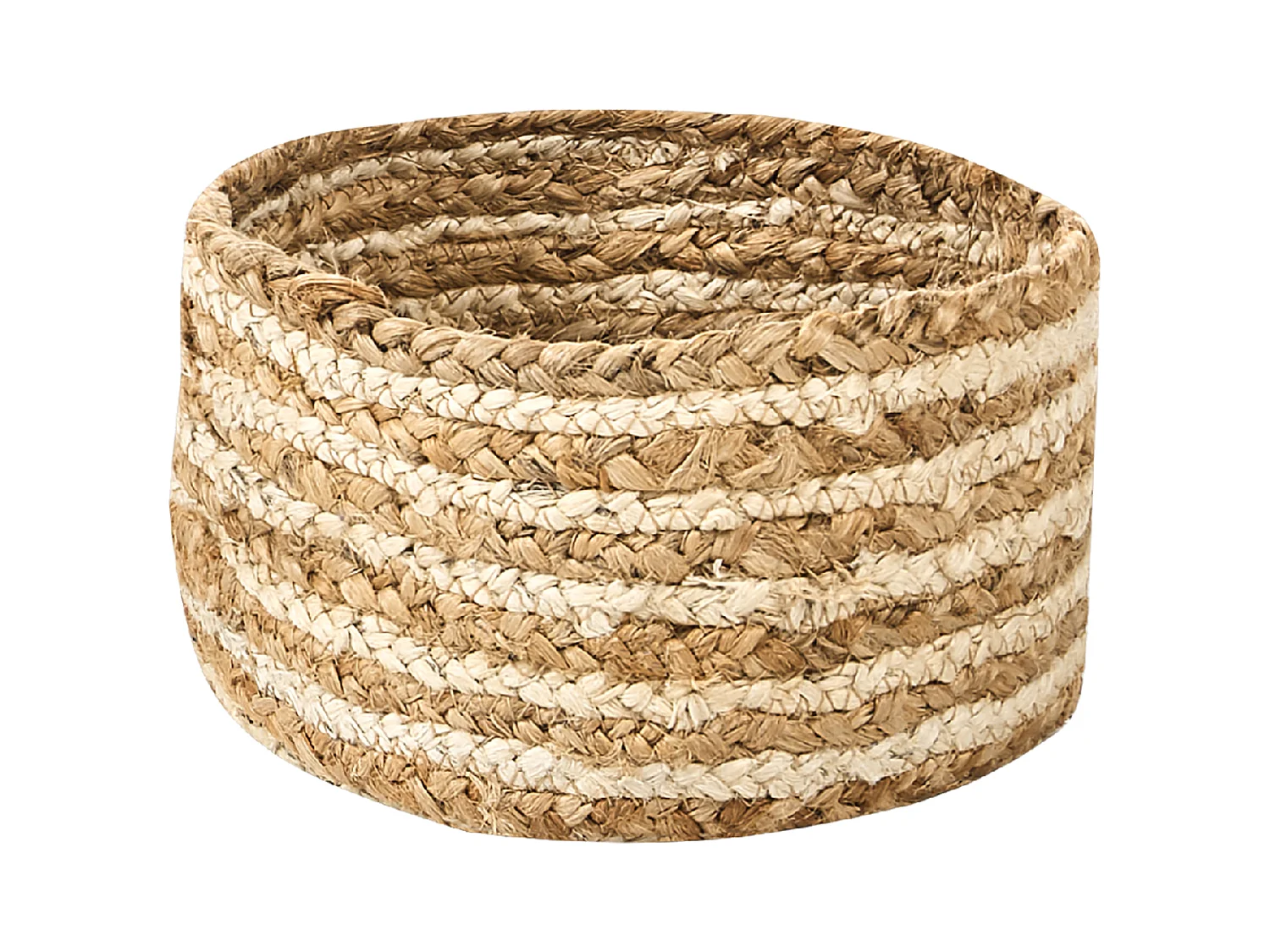 Set aus 3 handgefertigten natürlichen Jutekörben Kahu